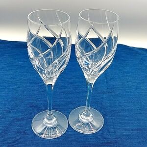 2 Mikasa Olympus Wine Glasses. Rare Find, Discontinued pattern.